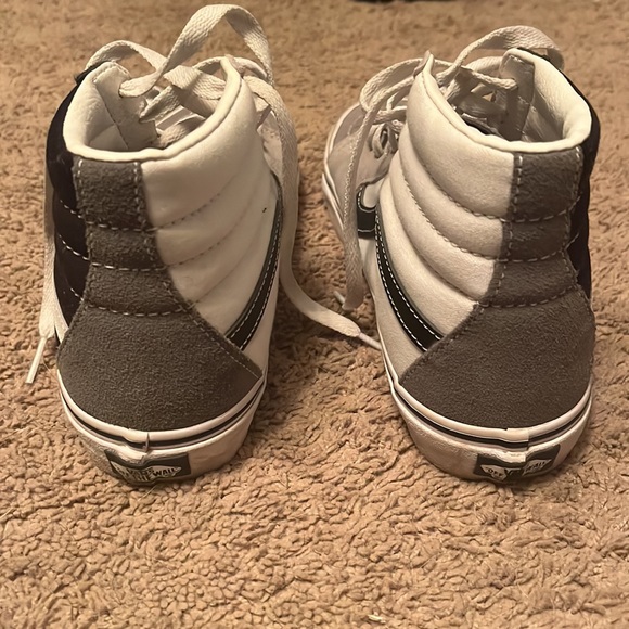 Vans size 7.5 white,black, and grey. Worn once. Moving out need gone! - Picture 2 of 3